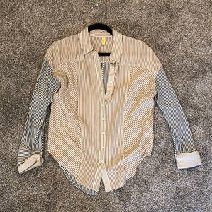 Free People Two Tone Striped Relaxed top